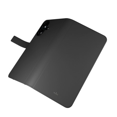 Etui z ekoskóry 2w1 z klapką i portfelem do iPhone 16 Wallet Detachable MagSafe - czarne