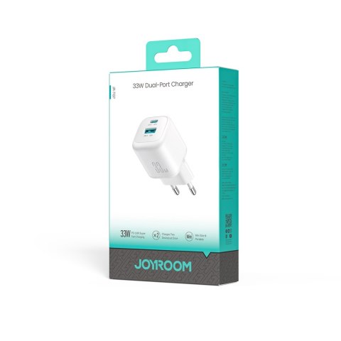 Ładowarka sieciowa USB-A USB-C 33W - biała