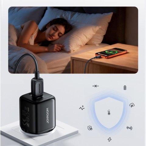Ładowarka sieciowa USB-A USB-C 33W - czarna