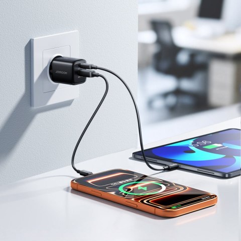 Ładowarka sieciowa USB-A USB-C 33W - czarna