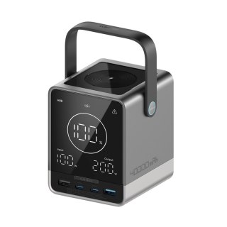 Powerbank z ładowaniem bezprzewodowym 40000mAh USB-C USB-A 300W - czarny
