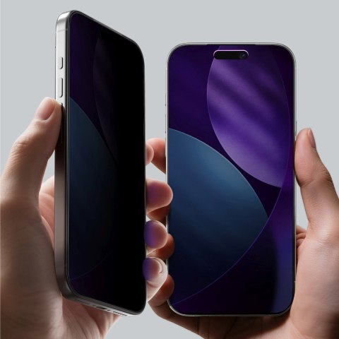 Szkło hartowane matowe prywatyzujące na iPhone 17 Pro Titan FusionFilter 7