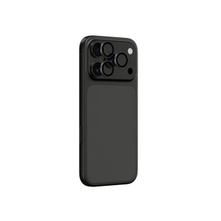 Szkło na aparat do iPhone 17 Pro / Pro Max z szarą ramką aluminiową Lens Glass