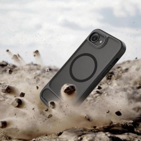 Etui pokrowiec na iPhone 16e / 17e MagRack MagSafe - czarny
