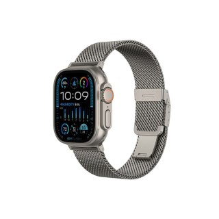 Pasek tytanowy na AppleWatch 38/40/41/42/44/45/46/49 mm - srebrny