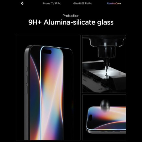 Szkło hartowane na iPhone 16 Pro / 17 / 17 Pro Glas.TR EZ Fit Pro - przezroczyste