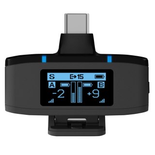 Zestaw mikrofonów bezprzewodowych z etui ładującym 8GB 2.4 GHz USB-C