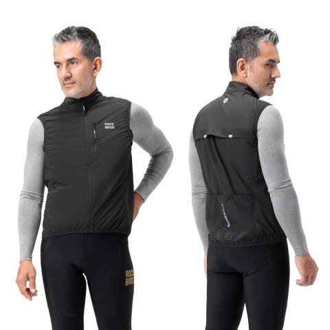 Kamizelka rowerowa termiczna rozmiar XXXXL - czarna