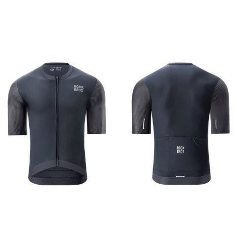 Koszulka rowerowa z krótkim rękawem rozmiar XXXL - czarna