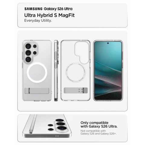Etui pokrowiec na Samsung Galaxy S26 Ultra Ultra Hybrid S Mag MagSafe - przezroczysto biały