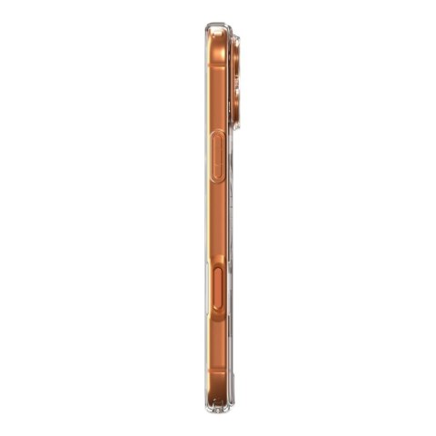 Etui pokrowiec na iPhone 17 Pro Max Ultra Hybrid MagSafe - przezroczysto pomarańczowe