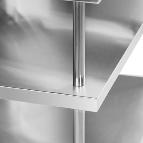 Stół blat barowy roboczy gastronomiczny z rantem 4 półki STAL 100 x 30 x 105 cm
