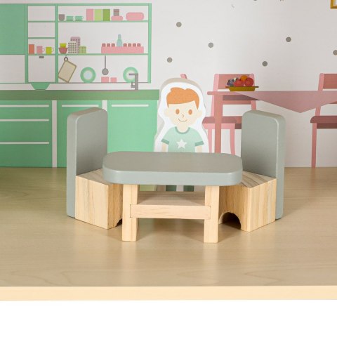 Domek dla lalek drewniany LULILO Peonio 70cm LED róż