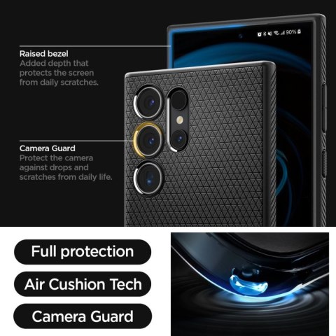 Etui pokrowiec na Samsung Galaxy S24 Ultra Liquid Air - czarny mat