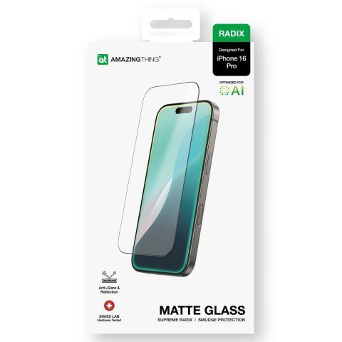 Szkło hartowane matowe do iPhone 16 Pro Radix Matte Glass