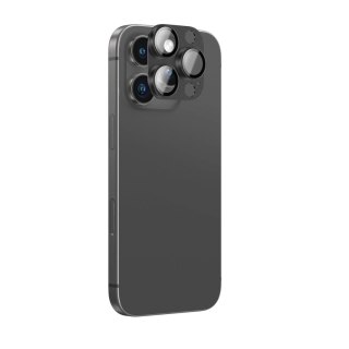 Szkło hartowane na wyspę aparatu do iPhone 16 Pro / 16 Pro Max - czarne