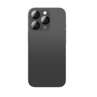 Szkło hartowane na wyspę aparatu do iPhone 16 Pro / 16 Pro Max - czarne
