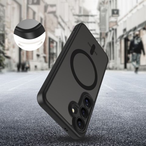 Etui pokrowiec case na Samsung Galaxy S25 MagCam MagSafe - czarny