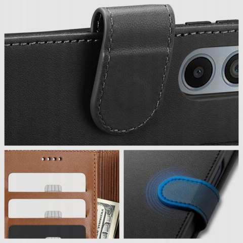 Etui pokrowiec futerał z klapką na Motorola EDGE 50 NEO Wallet - czarny