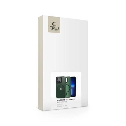 Etui pokrowiec na iPhone 13 Pro MagMat MagSafe - zielony mat