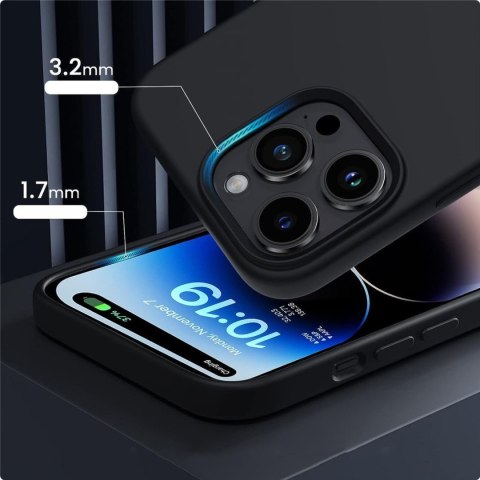 Etui pokrowiec na iPhone 15 Silicone MagSafe - czarny mat