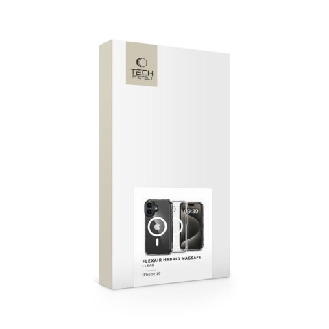 Etui pokrowiec na iPhone 16 FlexAir Hybrid MagSafe - przezroczysty