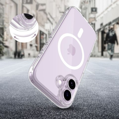 Etui pokrowiec na iPhone 17 Magpeak Magsafe CC - przezroczysty