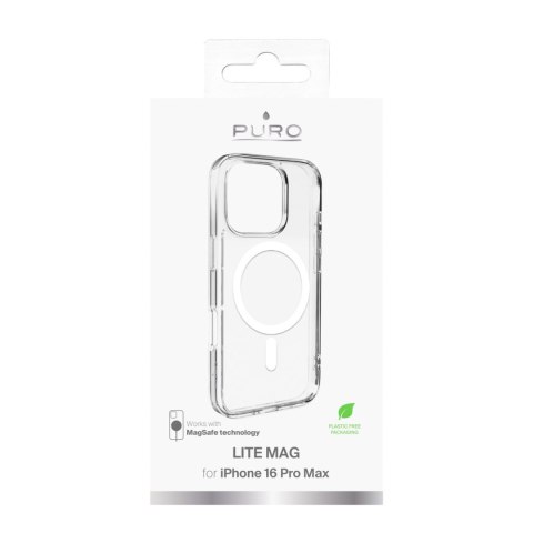 Etui silikonowe do iPhone 16 Pro Max Mag MagSafe - przezroczyste