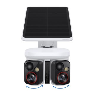 Kamera zewnętrzna do monitoringu z panelem słonecznym 3K IP65 - biała