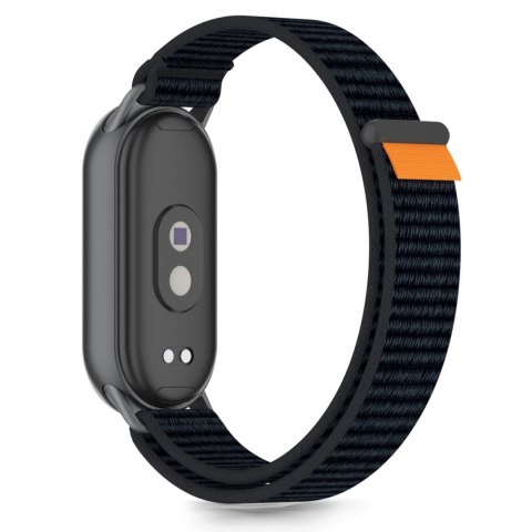Pasek na Xiaomi Smart Band 8 / 9 / 10 / NFC Nylon Pro - czarno pomarańczowy