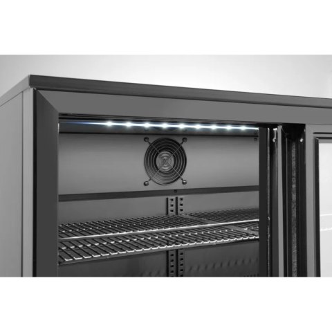 Lodówka chłodziarka barowa z 3 drzwiami suwanymi LED 308 l 160 W 135x52x87 cm