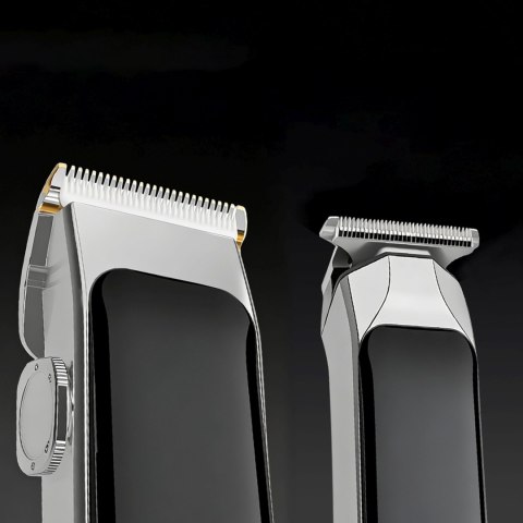 Maszynka do strzyżenia z trymerem 7 nasadek LED USB-C - zestaw