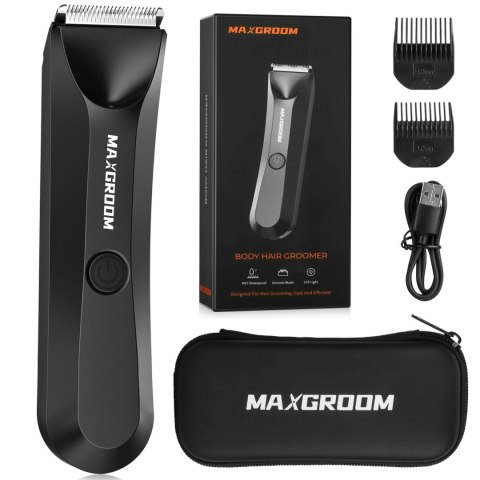 Trymer wielofunkcyjny wodoodporny z lampką LED 2 nasadki USB-C - zestaw