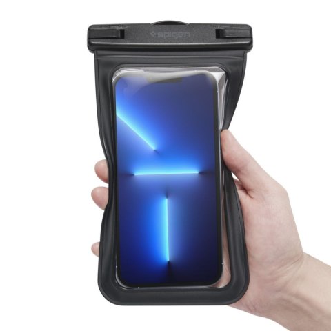 Etui pokrowiec wodoodporny na smartfona ze smyczą IPX8 czarny - 2 szt.