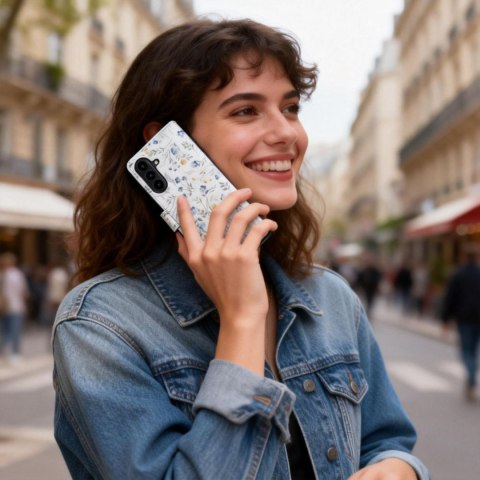 Etui pokrowiec na Samsung Galaxy A57 5G Wallet - kolorowe kwiaty