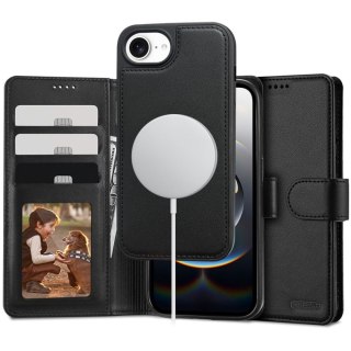 Etui pokrowiec na iPhone 16e / 17e Wallet MagSafe - czarny mat