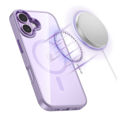 Etui pokrowiec na iPhone 17 MagMat MagSafe - przezroczysto fioletowe