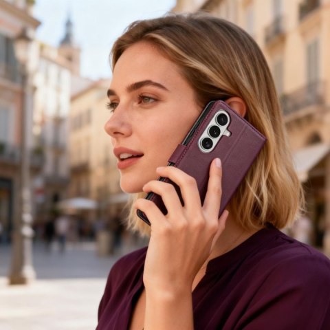 Etui pokrowiec z klapką na Samsung Galaxy A36 / A56 / A37 5G Wallet - bordowy