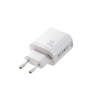 Ładowarka sieciowa USB-A USB-C USB-L JR-TG6 GaN 30W - biała