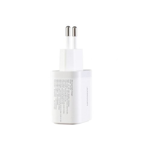 Ładowarka sieciowa USB-A USB-C USB-L JR-TG6 GaN 30W - biała