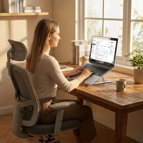 Podstawka składana regulowana pod laptopa - srebrna