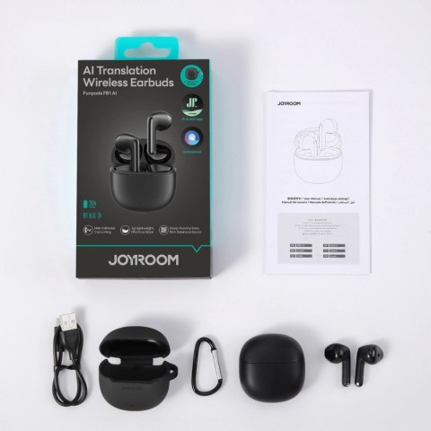 Słuchawki bezprzewodowe douszne z funkcjami AI Bluetooth TWS - czarne