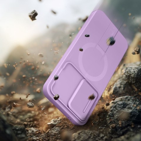 Etui z osłoną obiektywu na Samsung Galaxy A57 Kevlar Aura MagSafe - fioletowe