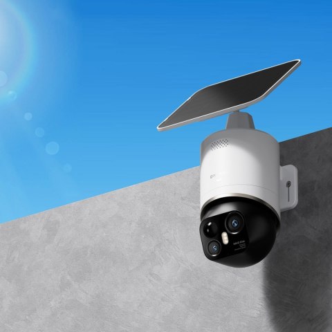 Kamera zewnętrzna 360 z panelem solarnym 4K 8MP 2.4GHz WiFi 13000mAh - biała