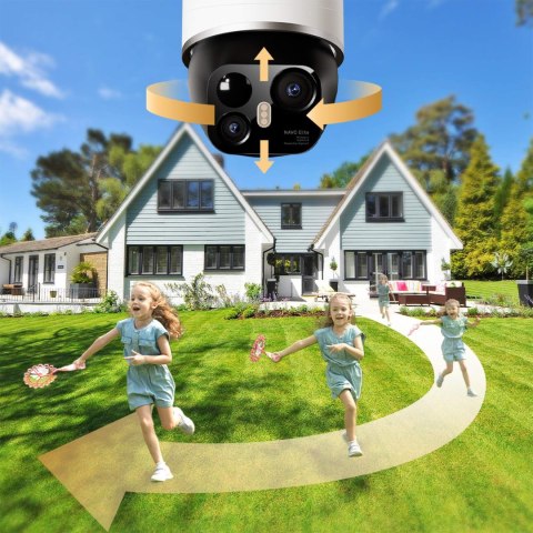 Kamera zewnętrzna 360 z panelem solarnym 4K 8MP 2.4GHz WiFi 13000mAh - biała