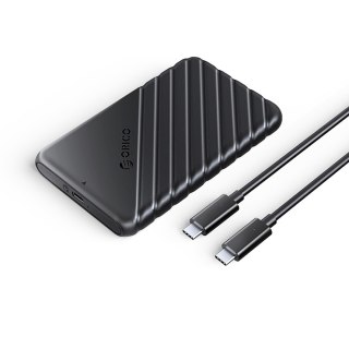 Kieszeń obudowa na dysk 25PW1C-C3 2.5'' HDD / SSD USB-C 6Gb/s - czarna