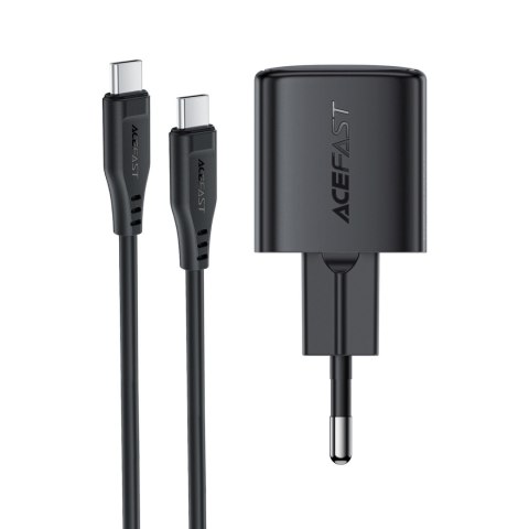 Ładowarka sieciowa USB-C 30W GaN z kablem USB-C - Lightning 1.2m - czarna