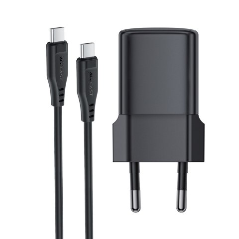 Ładowarka sieciowa USB-C 30W GaN z kablem USB-C - Lightning 1.2m - czarna