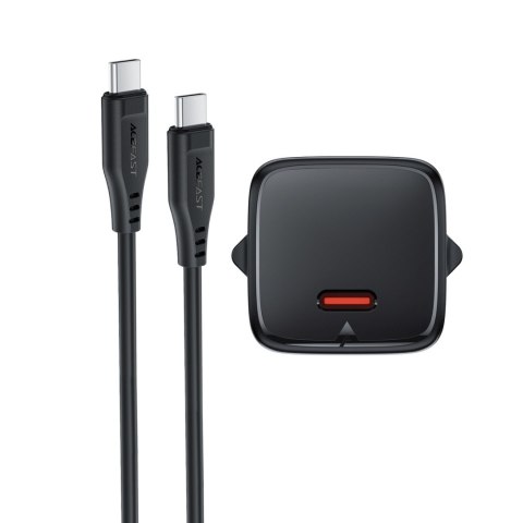 Ładowarka sieciowa USB-C 30W GaN z kablem USB-C - Lightning 1.2m - czarna