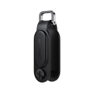 Lokalizator Bluetooth w formie breloka na klucze kompatybilny z Apple Find My - czarny